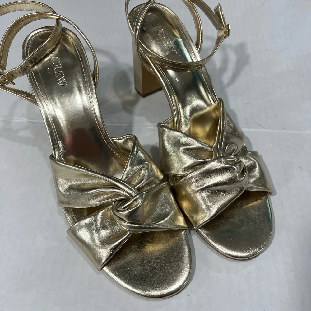 J. CREW TWISTED HEEL WITH ANKLE TIE